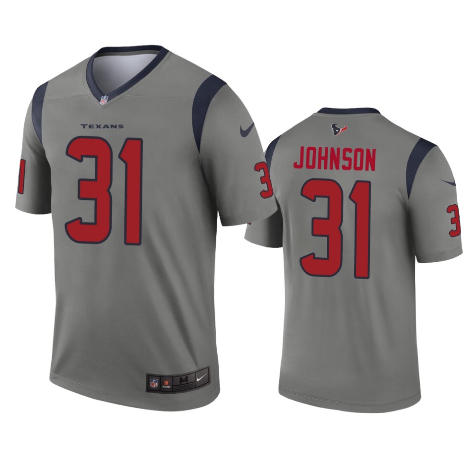 texans david johnson gray inverted legend jersey