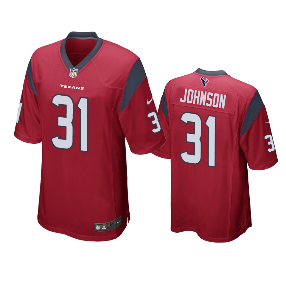 texans david johnson red game jersey