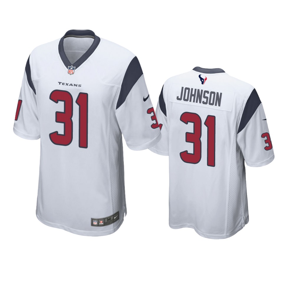 texans david johnson white game jersey