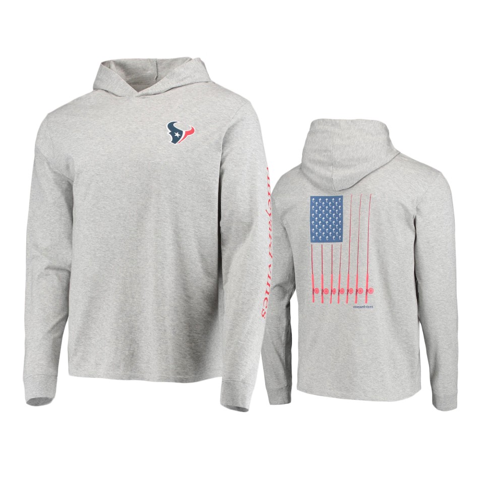 texans gray vineyard vines hoodie long sleeve t shirt