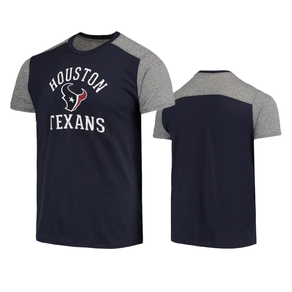 texans navy gray field goal slub t shirt