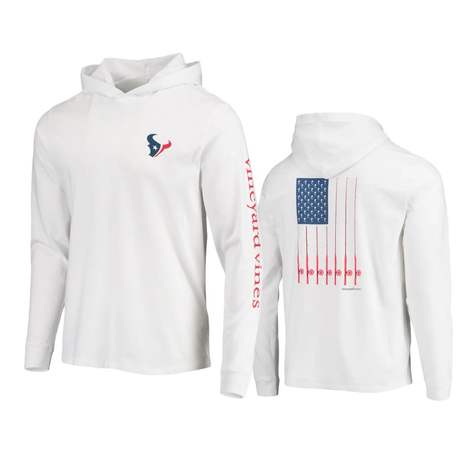 texans white vineyard vines hoodie long sleeve t shirt