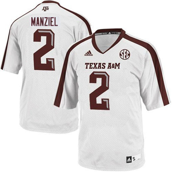 texas a&m aggies 2 johnny manziel white football youth jersey