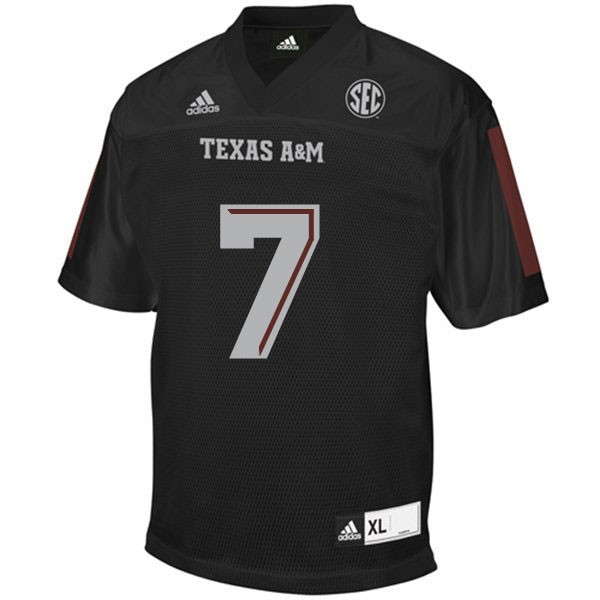 texas a&m aggies 7 kenny hill black football jersey