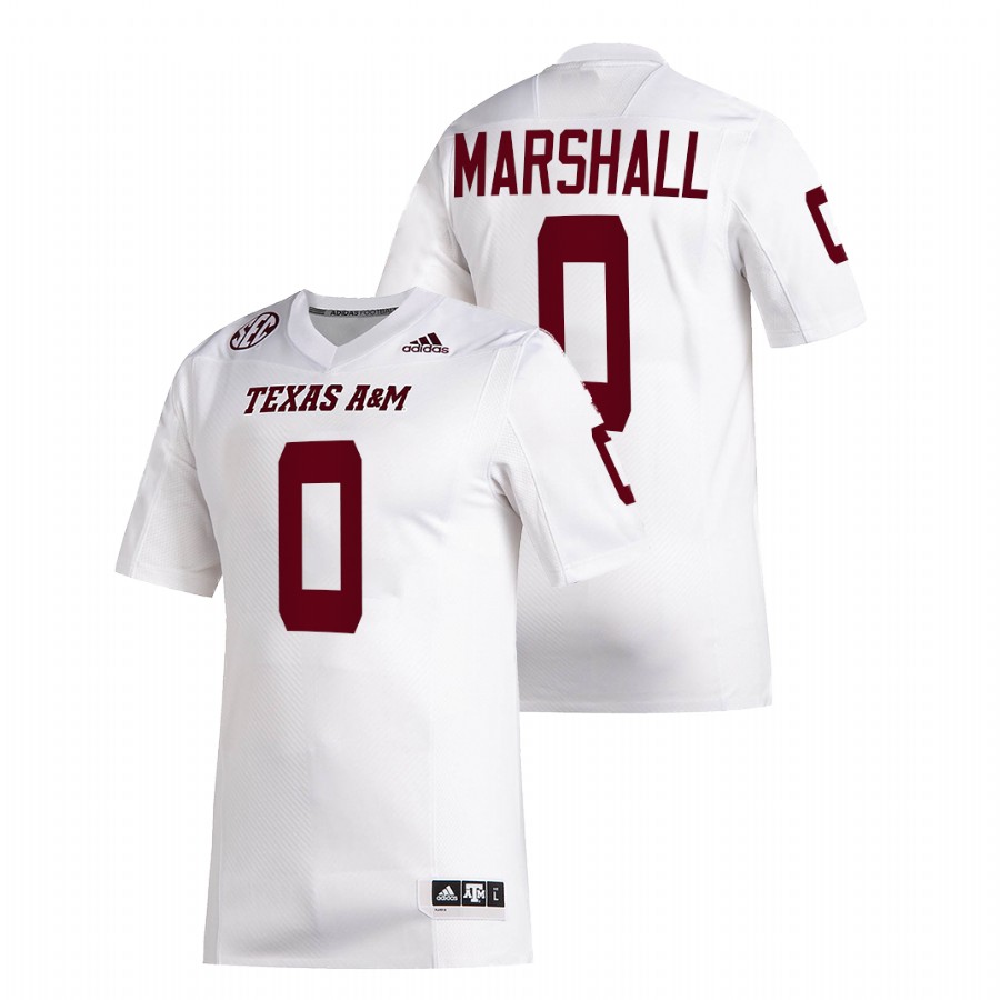 texas a&m aggies chris marshall white college football jersey