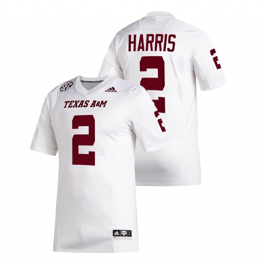 texas a&m aggies denver harris white college football jersey