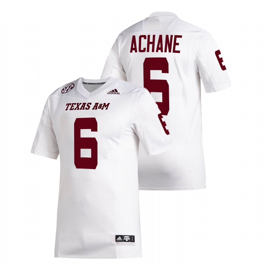 texas a&m aggies devon achane white college football jersey