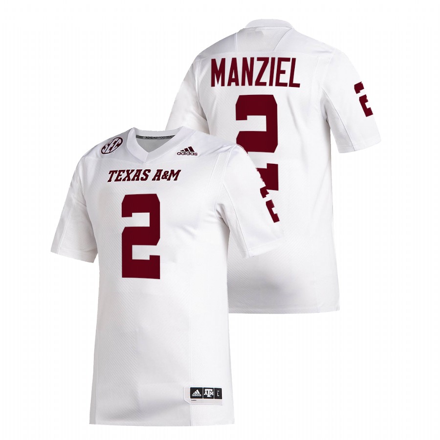 texas a&m aggies johnny manziel white college football alumni jersey