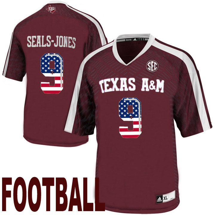 texas a&m aggies maroon 9 ricky seals jones usa flag college football fashion jersey