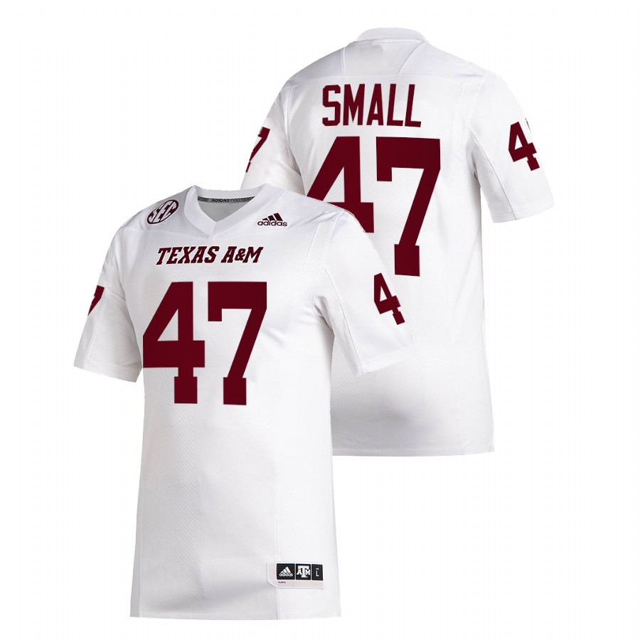 texas a&m aggies seth small white college football jersey
