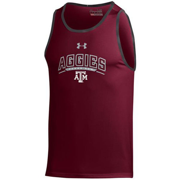 texas a&m aggies tech tank top maroon