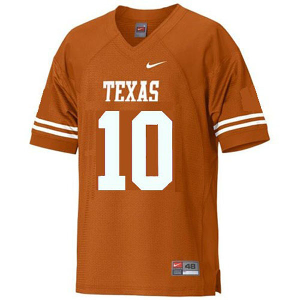 texas longhorns 10 vince young orange football jersey