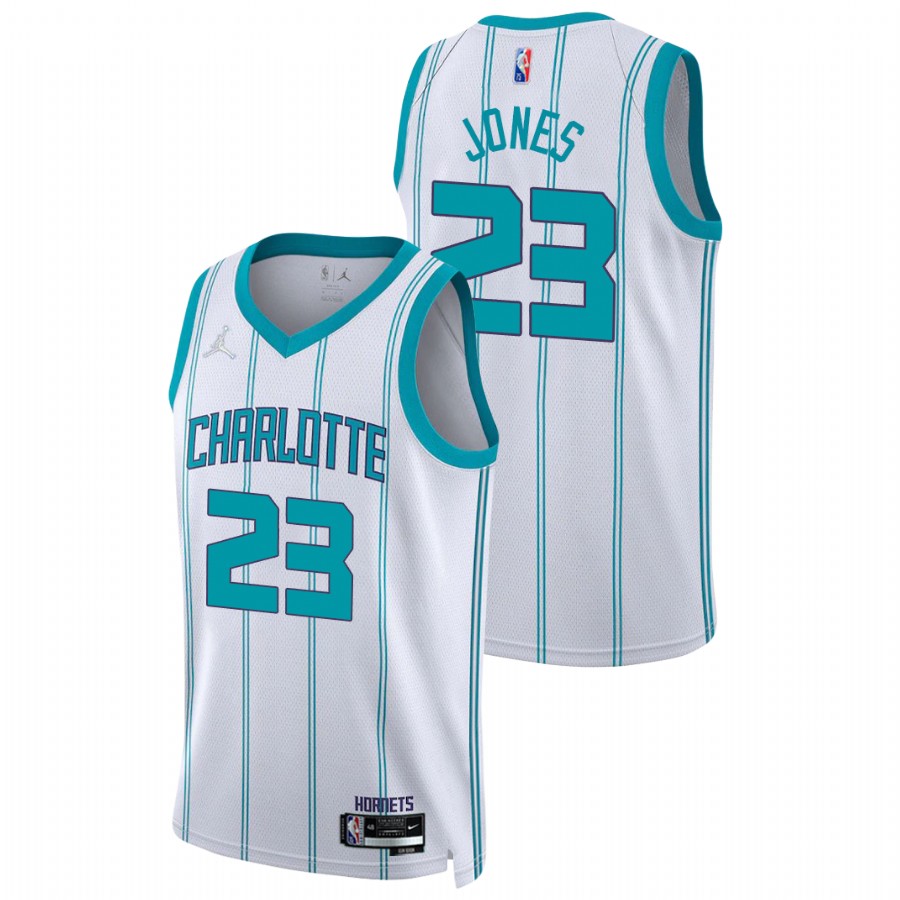 texas longhorns 2021 draft charlotte hornets kai jones 2021 22 association 75th anniversary white jersey
