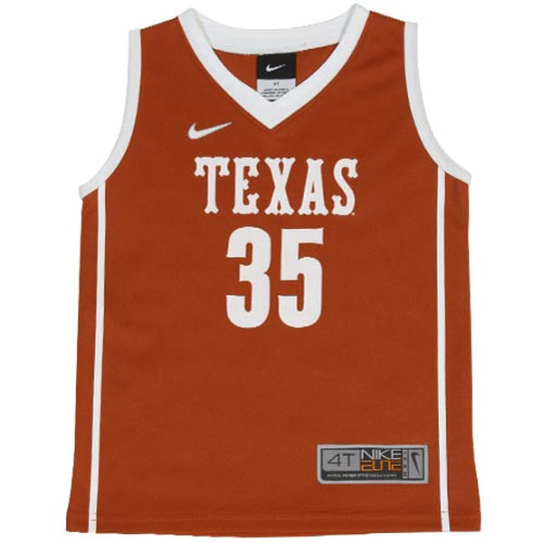 texas longhorns 35 orange basketball jersey