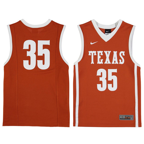 texas longhorns 35 orange basketball youth jersey
