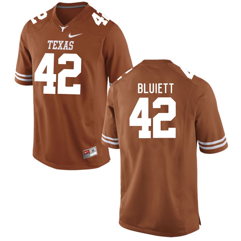texas longhorns brunt orange caleb bluiett college football jersey