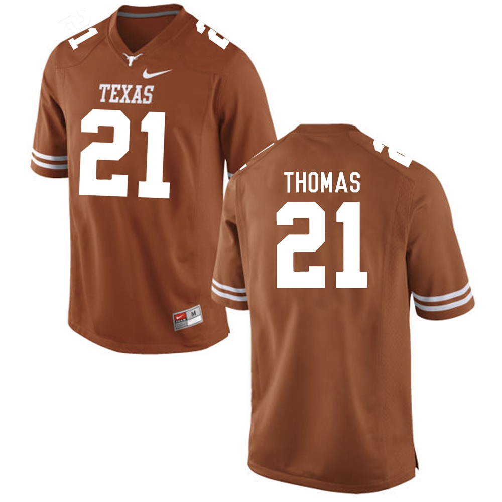 texas longhorns brunt orange duke thomas college football jersey