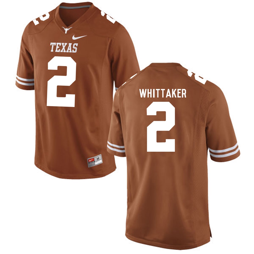 texas longhorns brunt orange fozzy whittaker college football jersey