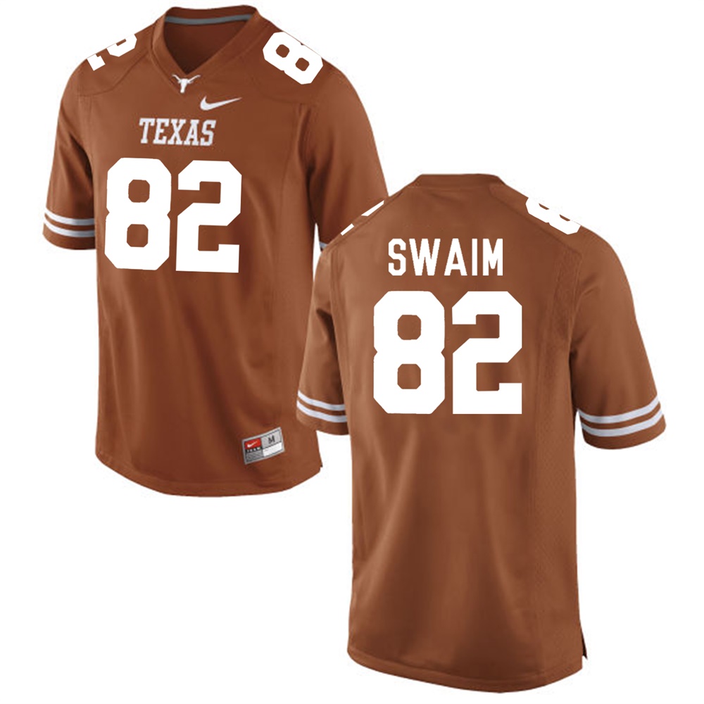 texas longhorns brunt orange geoff swaim college football jersey