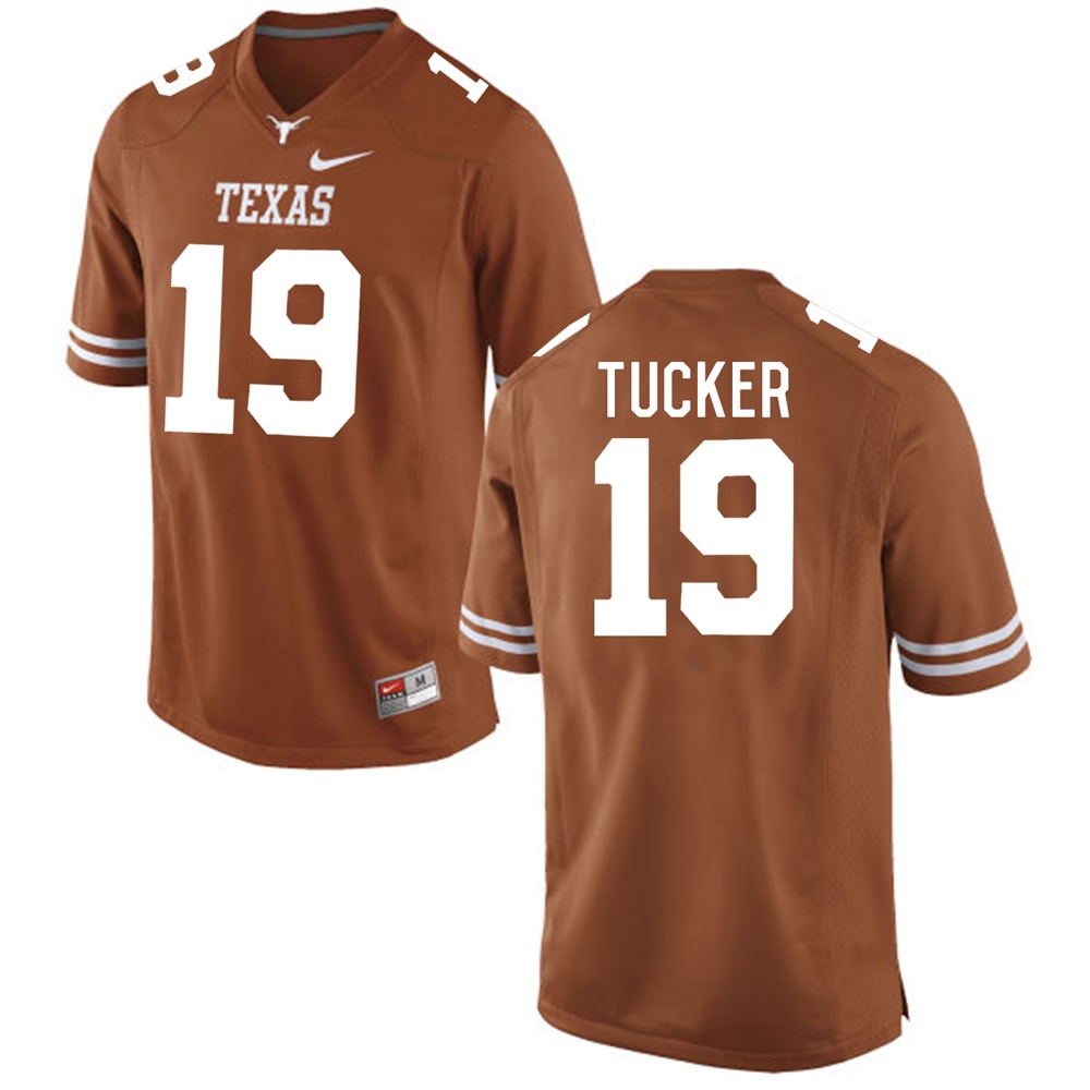 texas longhorns brunt orange justin tucker college football jersey