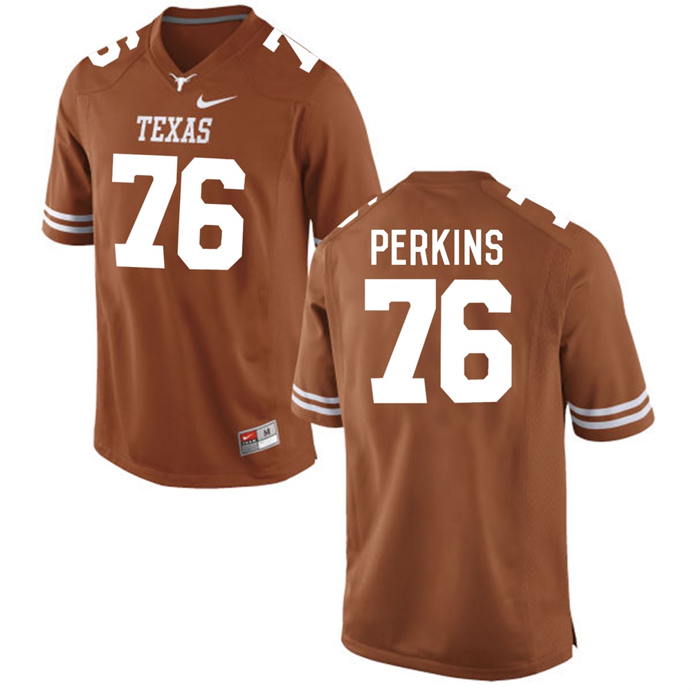 texas longhorns brunt orange kent perkins college football jersey