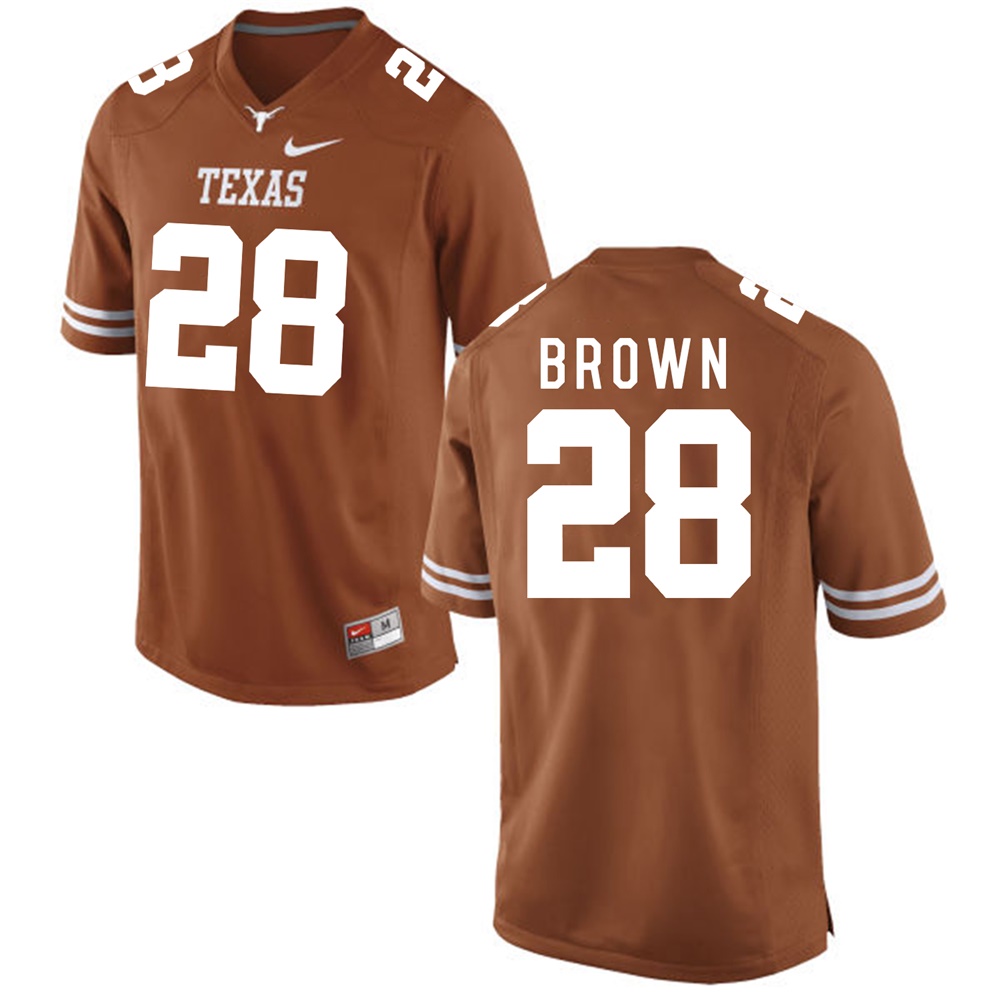 texas longhorns brunt orange malcolm brown college football jersey