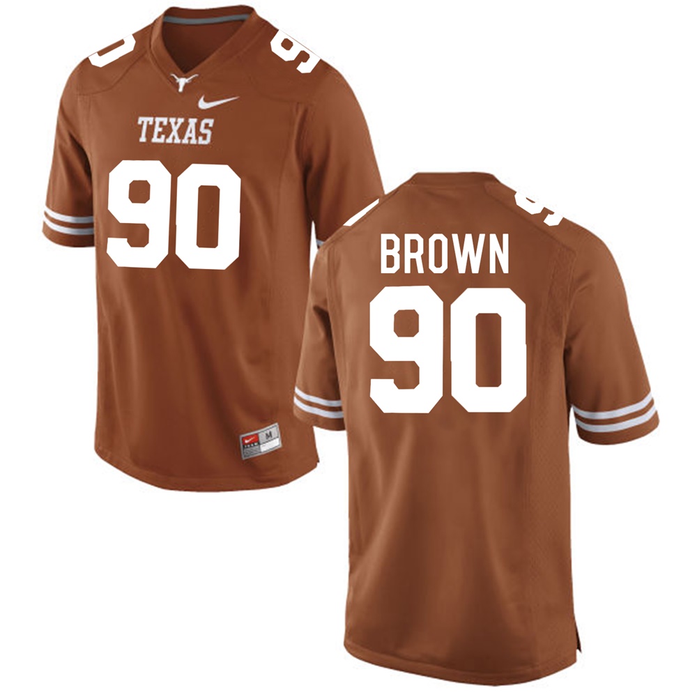 texas longhorns brunt orange malcom brown college football jersey