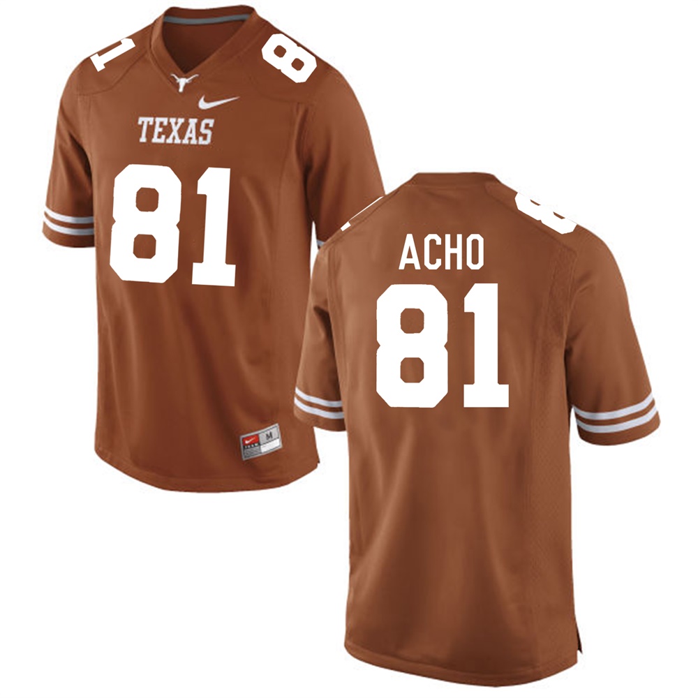 texas longhorns brunt orange sam acho college football jersey