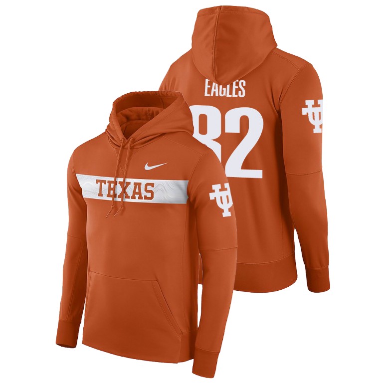 texas longhorns football performance brennan eagles texas orange sideline seismic men's hoodie