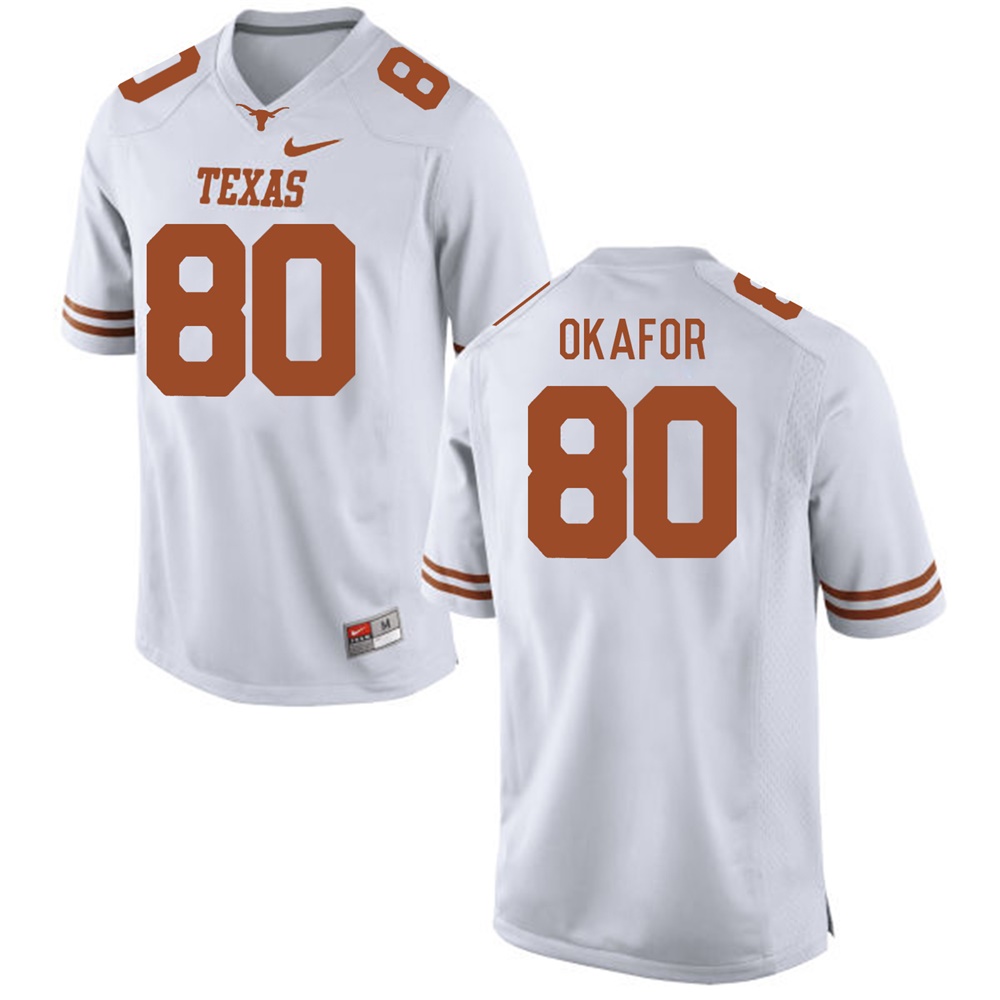 texas longhorns white alex okafor college football jersey