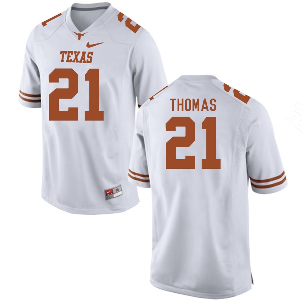 texas longhorns white duke thomas college football jersey