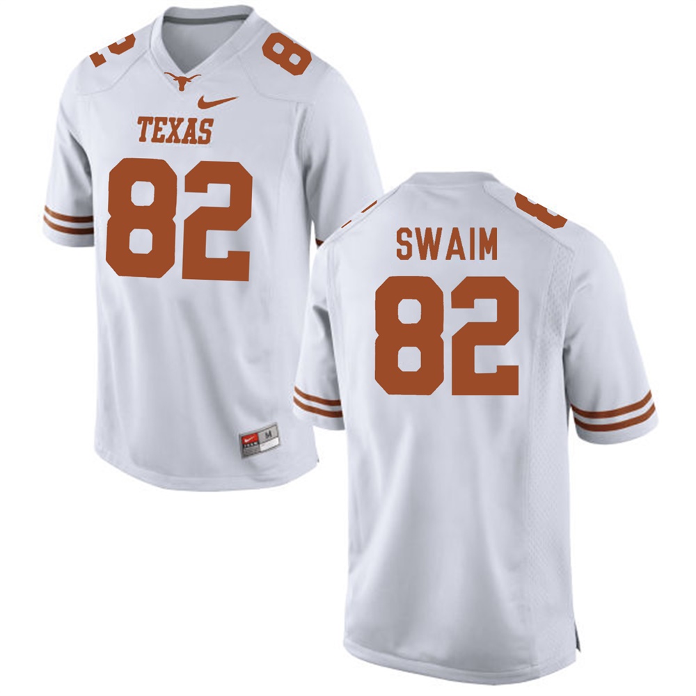 texas longhorns white geoff swaim college football jersey