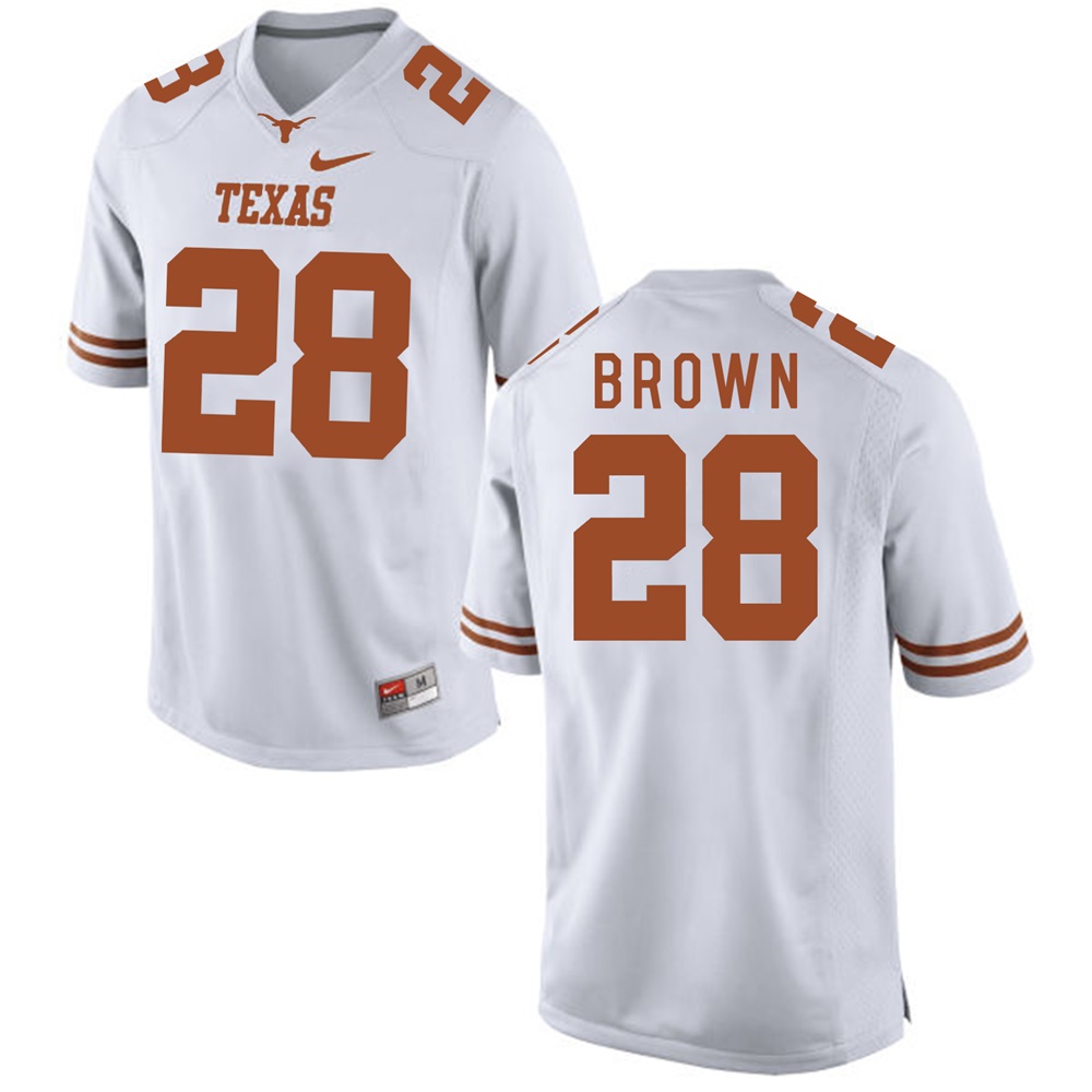 texas longhorns white malcolm brown college football jersey