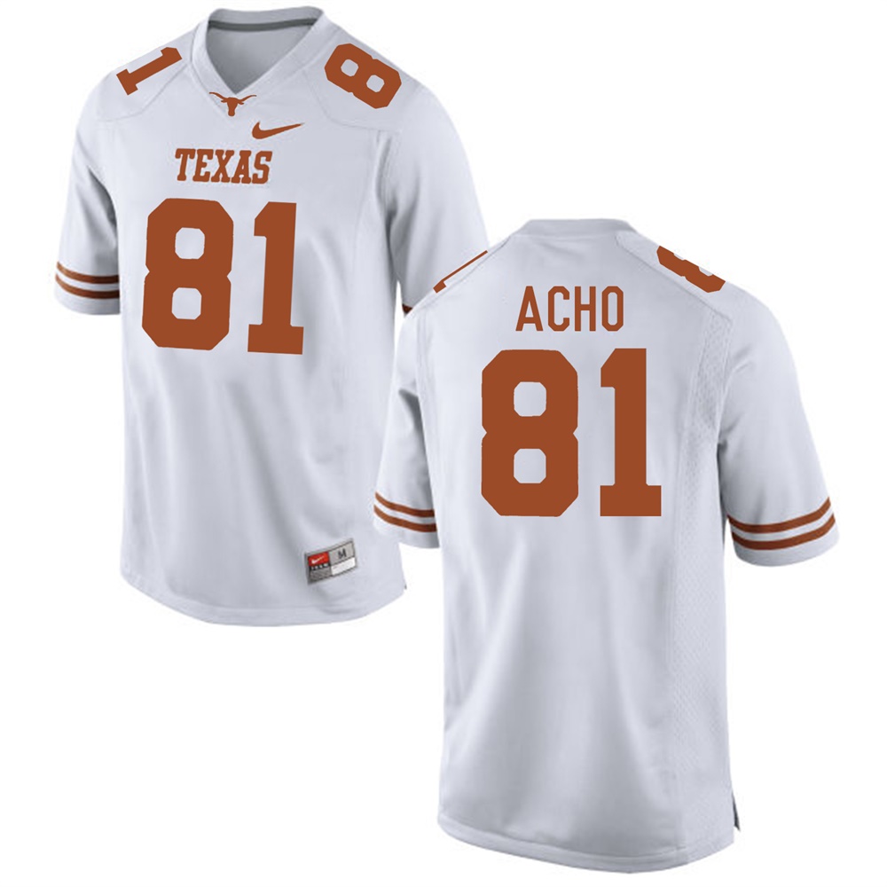 texas longhorns white sam acho college football jersey
