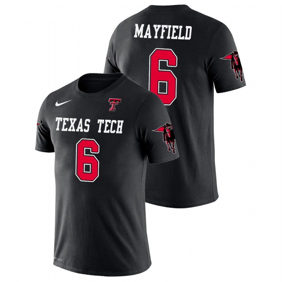 texas tech red raiders football baker mayfield black future stars men's t shirt