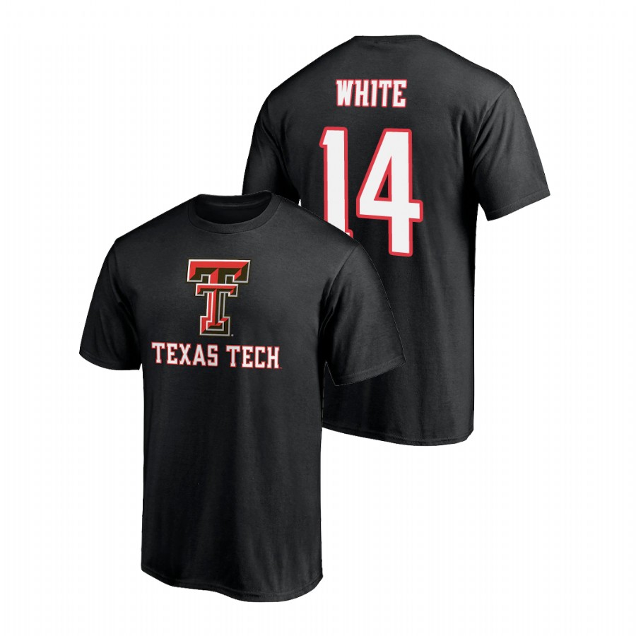 texas tech red raiders team xavier white black college football men's t shirt
