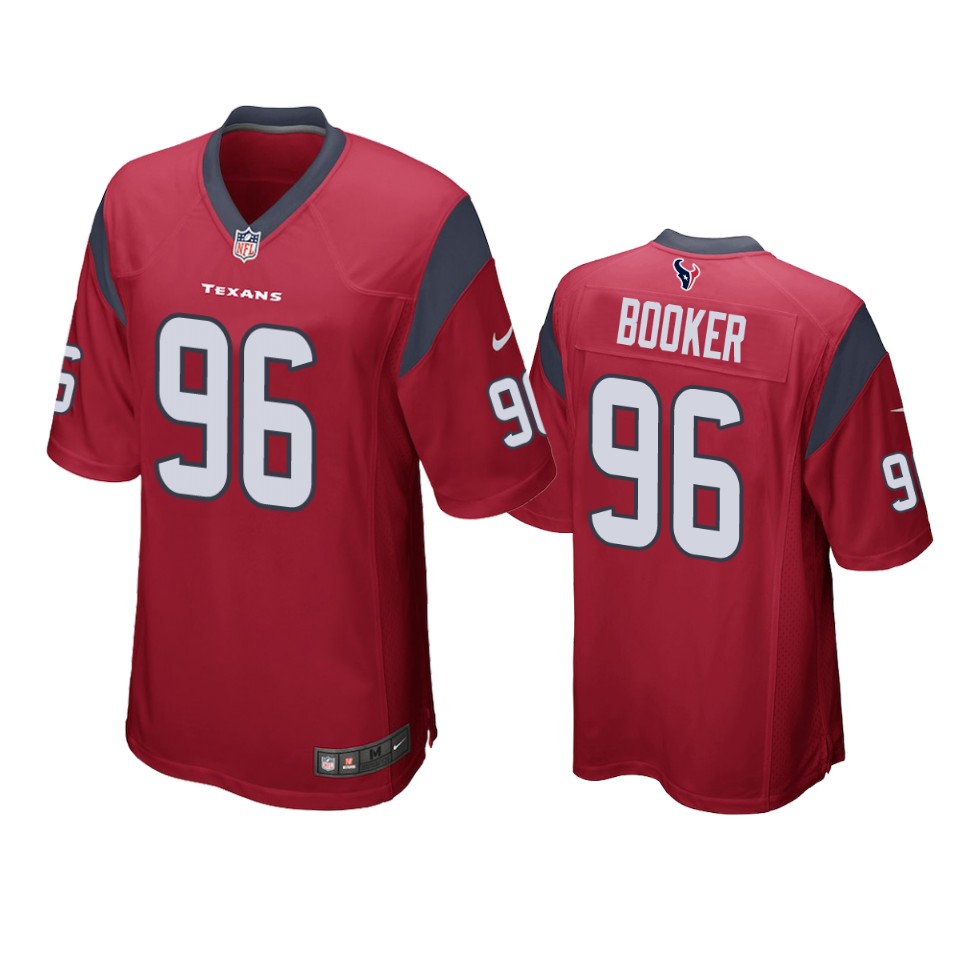 thomas booker texans red game jersey