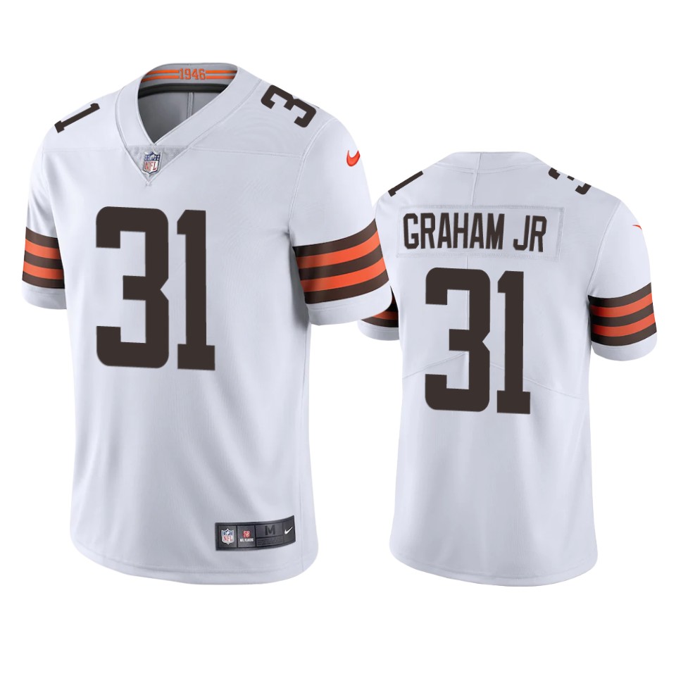 thomas graham jr. browns white vapor limited jersey
