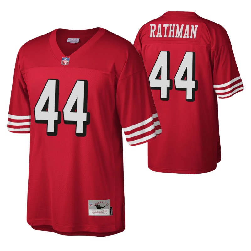 tom rathman legacy replica throwback scarlet retired player jersey stitched