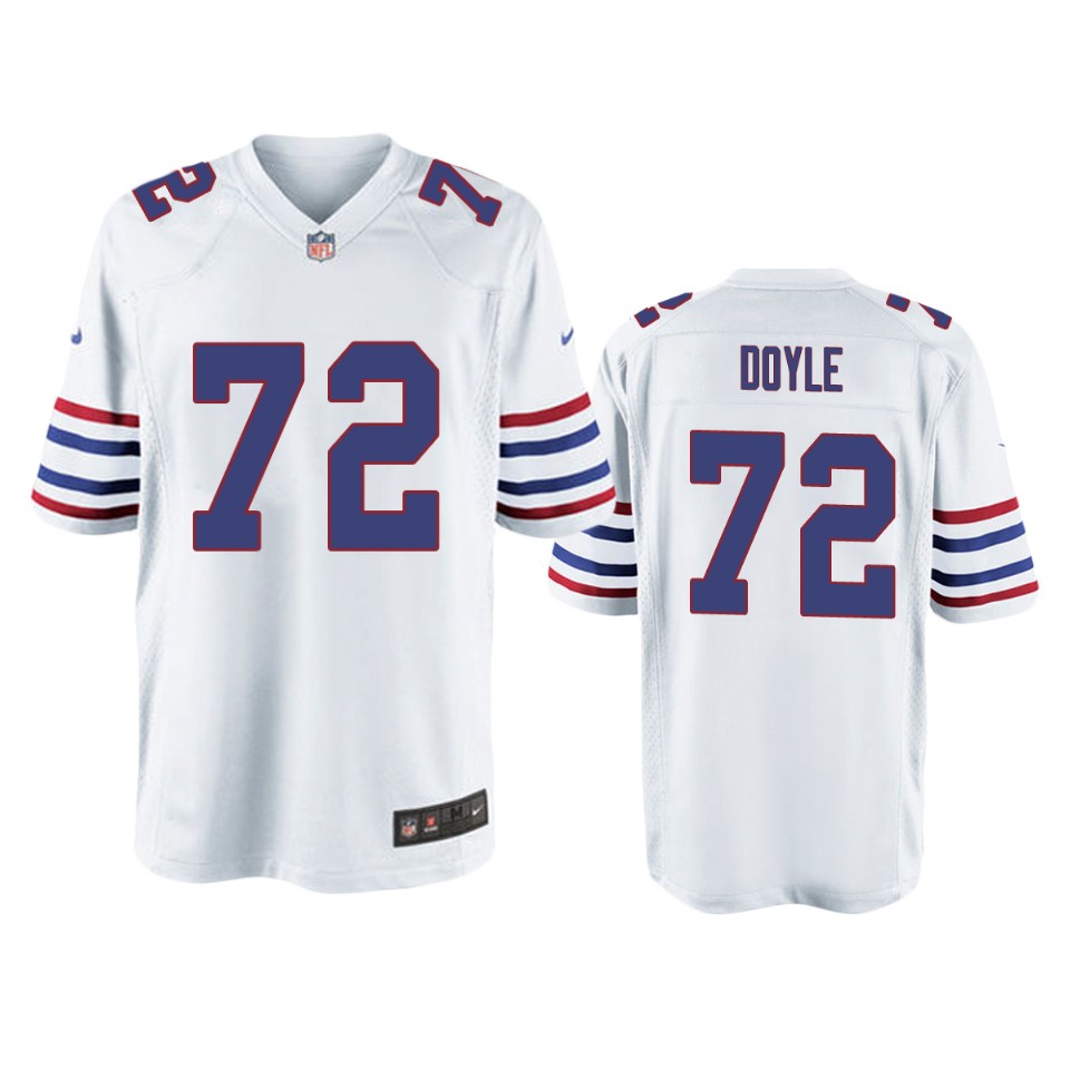 tommy doyle bills white alternate game jersey