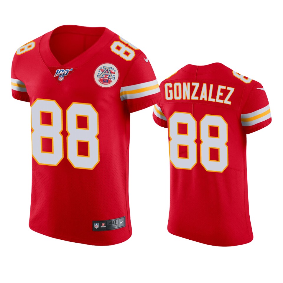 tony gonzalez chiefs red nfl 100 vapor elite jersey