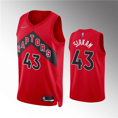 Toronto Raptors Pascal Siakam 2021-22 75th Anniversary Diamond Icon Red stitched Jersey #43