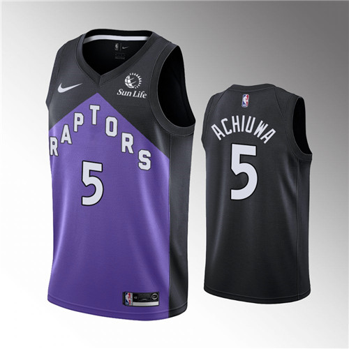 Toronto Raptors Precious Achiuwa Earned Edition Purple stitched Jersey #5