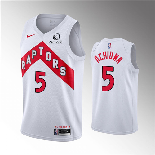 Toronto Raptors Precious Achiuwa Association Edition White stitched Jersey #5