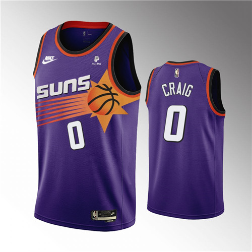 Phoenix Suns Torrey Craig 2022-23 Classic Edition Purple stitched Jersey #0