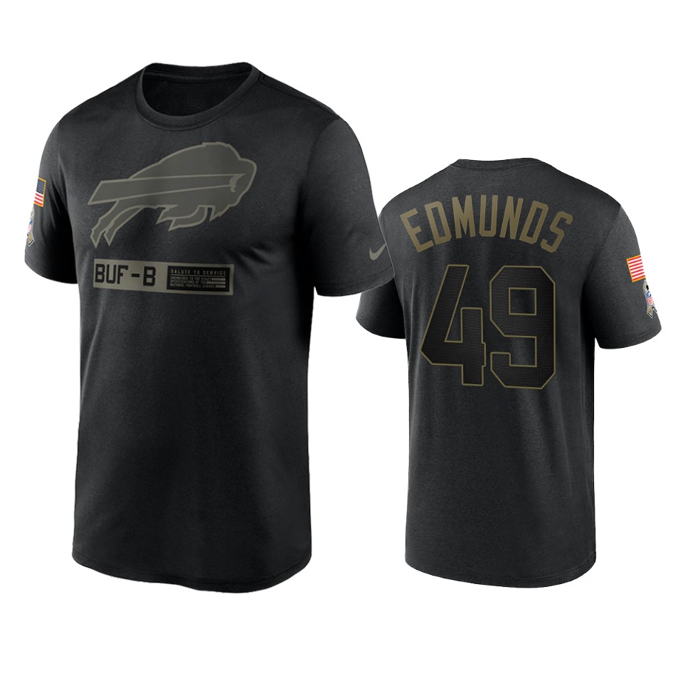tremaine edmunds bills black 2020 salute to service team logo t shirt