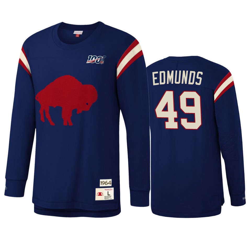 tremaine edmunds bills royal nfl 100 long sleeve t shirt