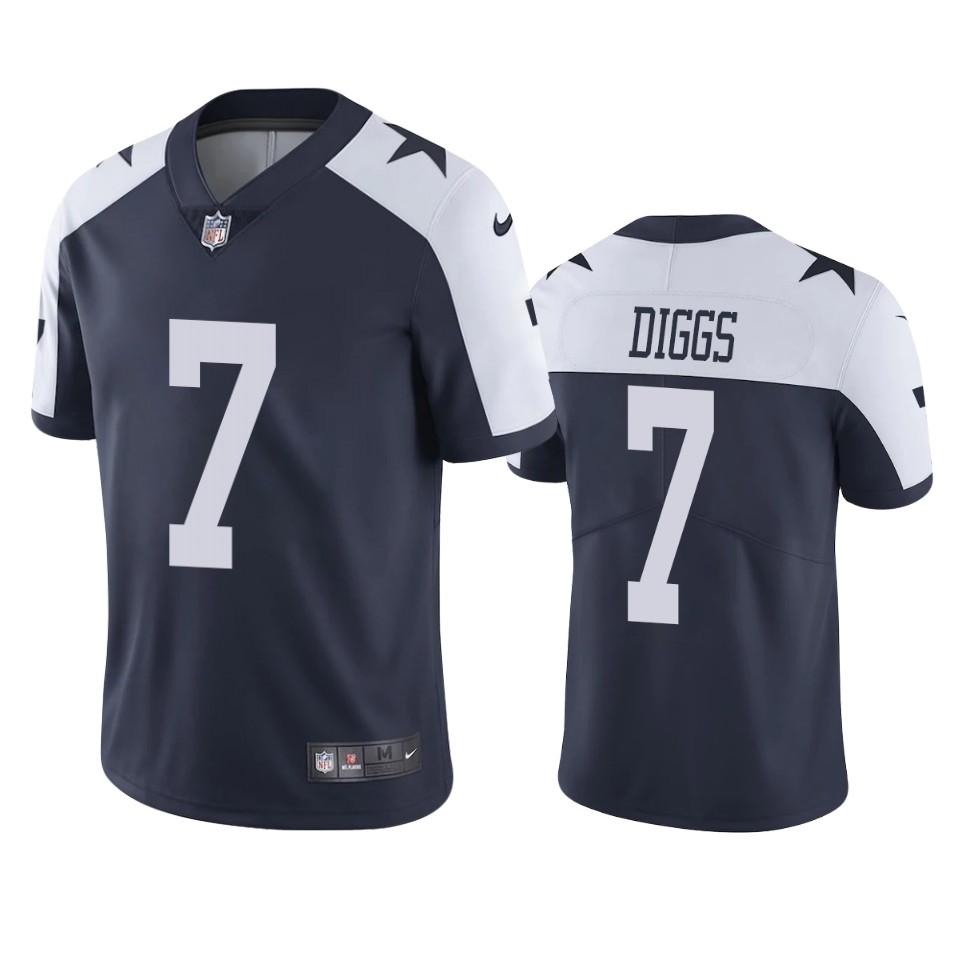 trevon diggs cowboys navy vapor jersey