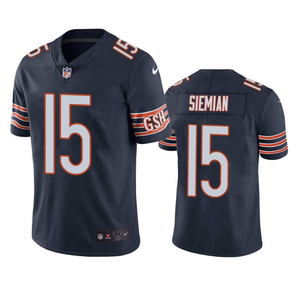 trevor siemian bears navy vapor jersey