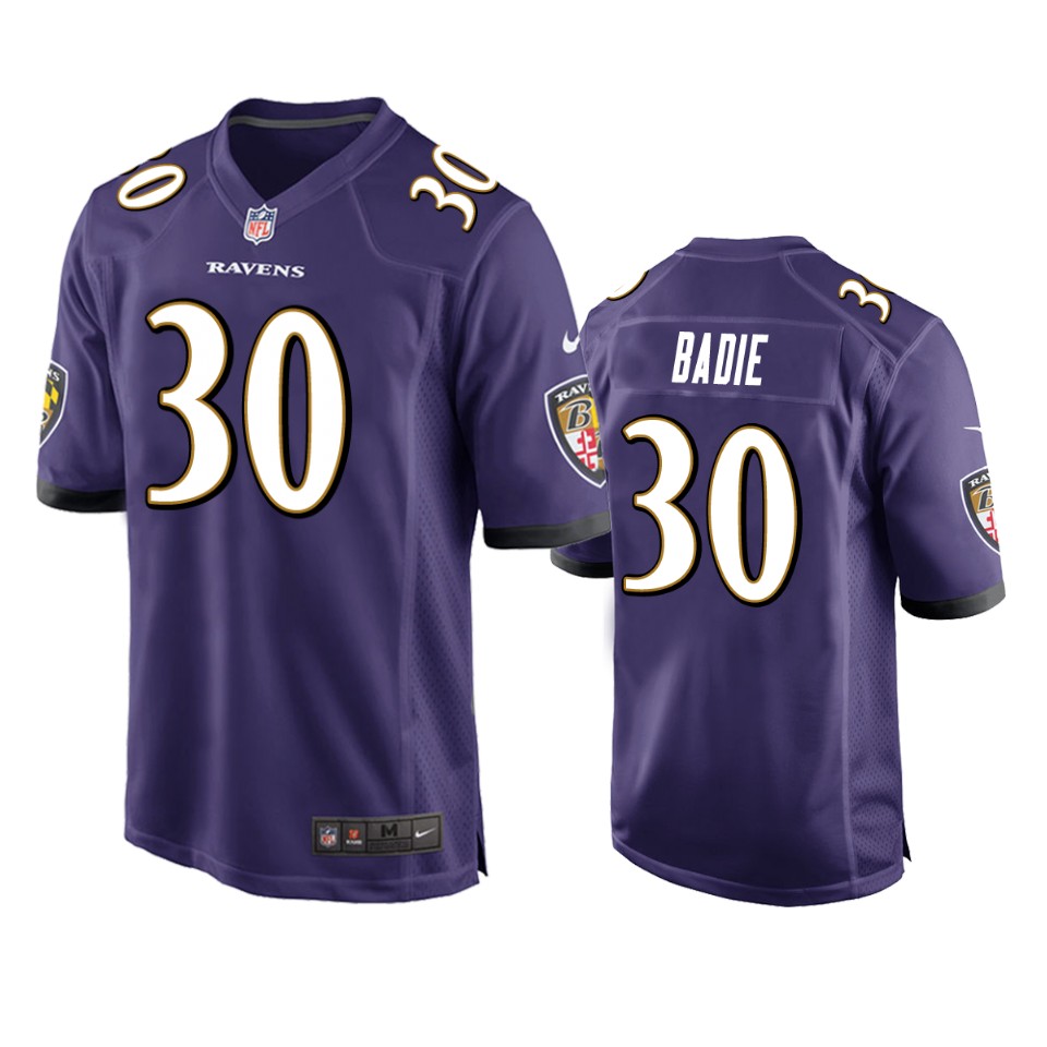 tyler badie ravens purple game jersey